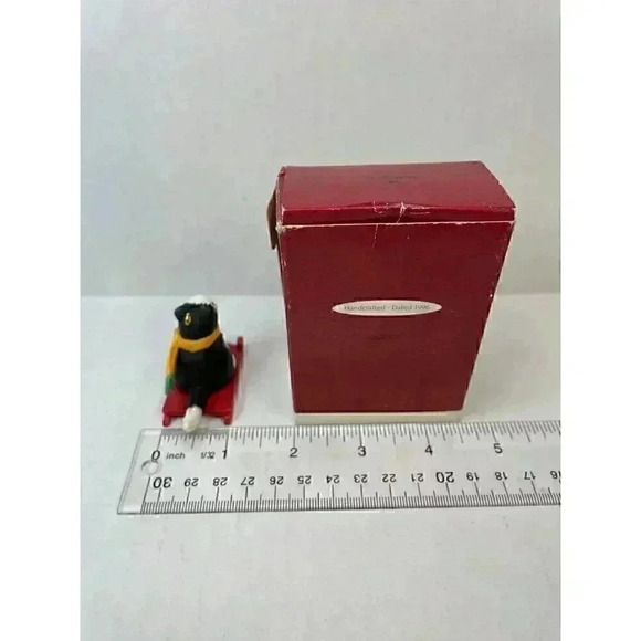 Christmas Vintage Cat Ornament Hallmark Keepsake Granddaughter 1996 - Picture 4 of 9